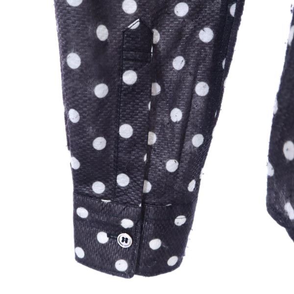 コムデギャルソン 2013年 日本製 ドット柄 長袖 シャツ S 黒系 COMME des GARCONS メンズ