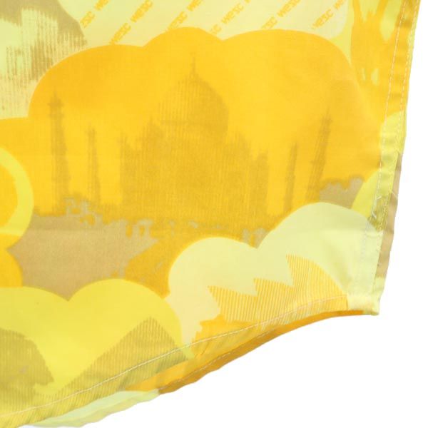 未使用 WESC ウィーエスシー 総柄 半袖 アロハシャツ M 黄系 メンズ