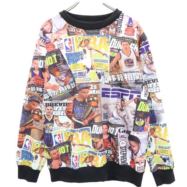 SURRY NBAデザインプリント 長袖 スウェット トレーナー XXL メンズ