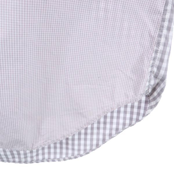 ガンリュウ 2014年 日本製 チェック柄 切替 長袖 ドッキング シャツ S グレー系 GANRYU 胸ポケット メンズ