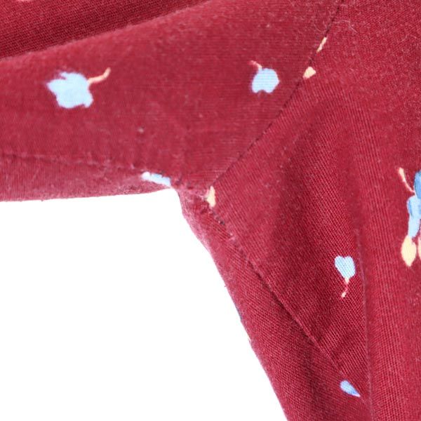 Panhandle Slim パンハンドルスリム 70s USA製 ヴィンテージ 花柄 長袖 ウエスタンシャツ 赤系 スマイルポケット メンズ