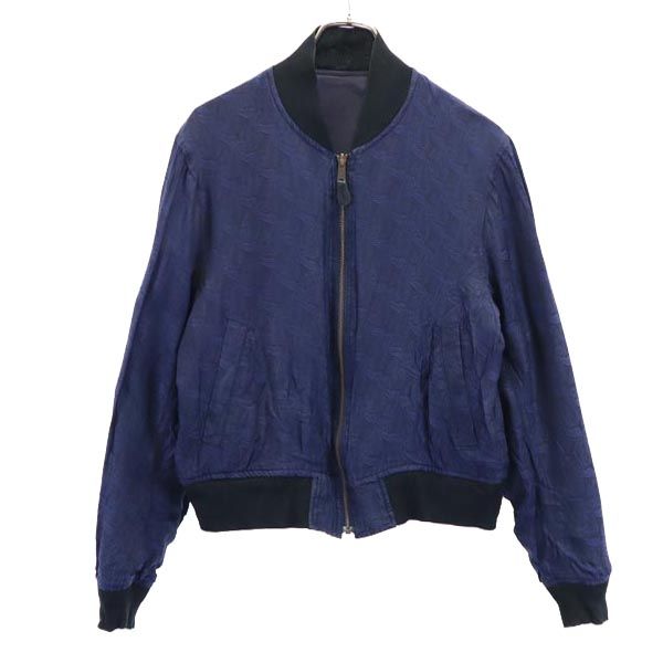 トーガ ペイズリー柄 リバーシブル ジャケット 46 紺 TOGA メンズ