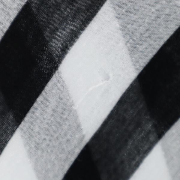 Y's ワイズ 日本製 ストライプ 長袖 カットソー 白×黒 カットオフ レディース