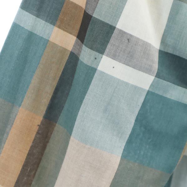 VINTAGE ヴィンテージ 70s チェック柄 長袖 ウエスタンシャツ M グリーン系 メンズ