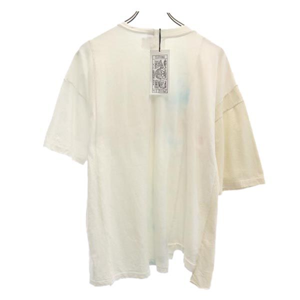 RESCARP リスカープ 23ss リメイク 半袖 Tシャツ ホワイト×ベージュ メンズ