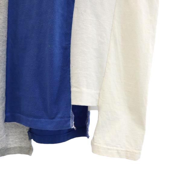 RESCARP リスカープ 23ss リメイク 半袖 Tシャツ 青×白×グレー メンズ