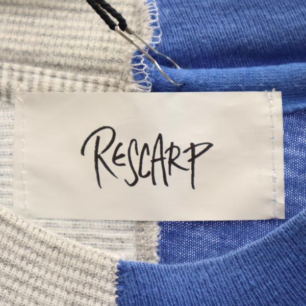 RESCARP リスカープ 23ss リメイク 半袖 Tシャツ 青×白×グレー メンズ