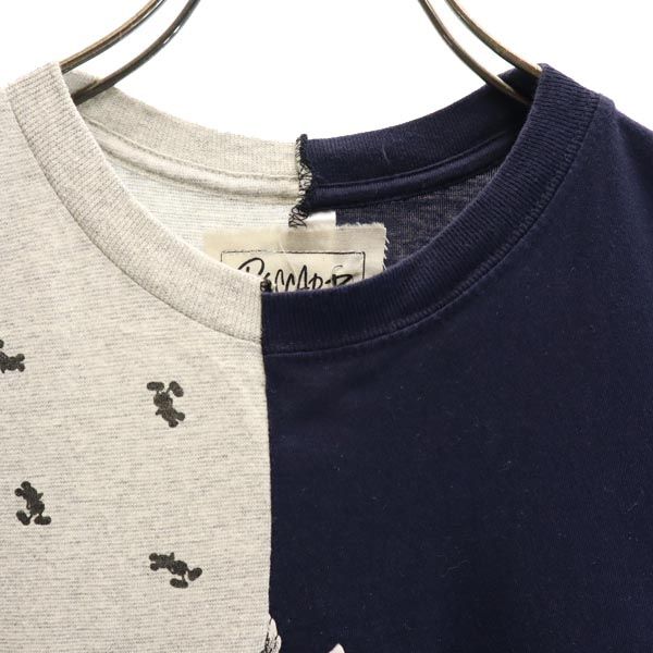 RESCARP リスカープ 23ss リメイク 半袖 Tシャツ 紺×赤×グレー メンズ