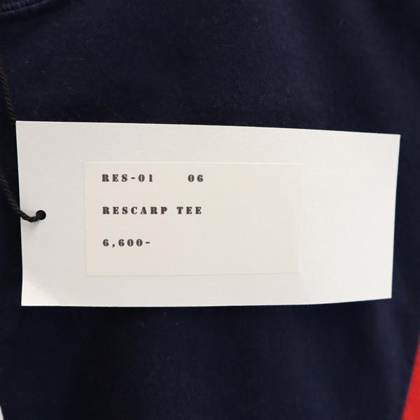 RESCARP リスカープ 23ss リメイク 半袖 Tシャツ 紺×赤×グレー メンズ