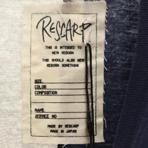 RESCARP リスカープ 23ss リメイク 半袖 Tシャツ 紺×赤×グレー メンズ