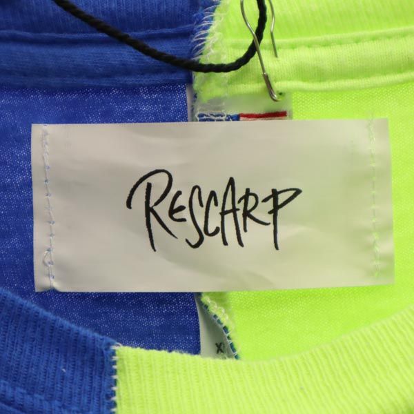 RESCARP リスカープ 23ss リメイク 半袖 Tシャツ 黄×緑×白 メンズ