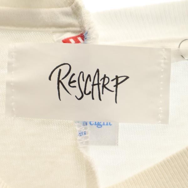 RESCARP リスカープ 23ss リメイク プリント 半袖 Tシャツ 白 メンズ