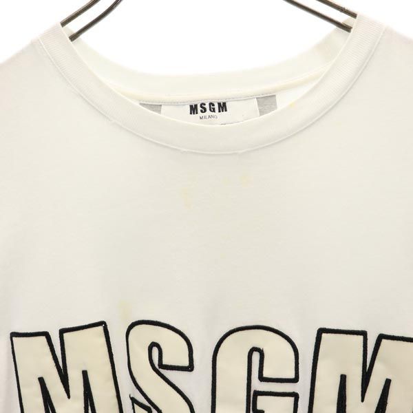 MSGM エムエスジーエム イタリア製 プリント 半袖 Tシャツ XS 白 メンズ