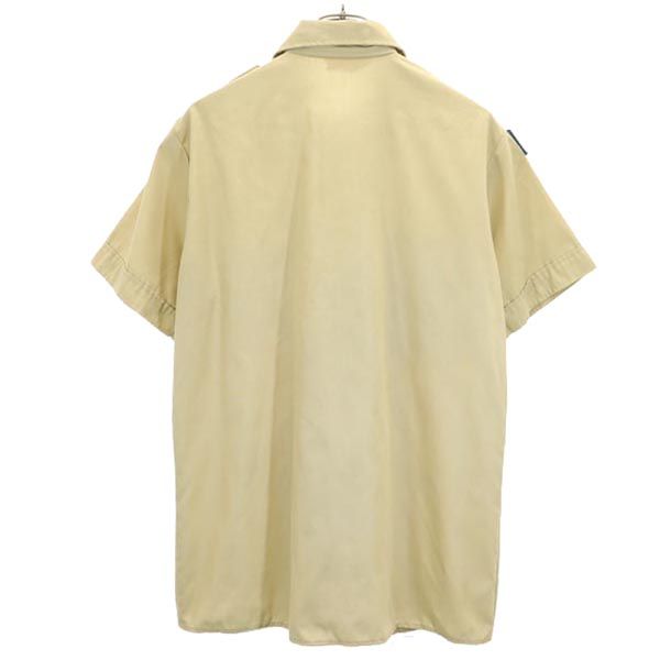 ヴィンテージ USA製 半袖 ボーイスカウトシャツ ベージュ ミリタリー メンズ