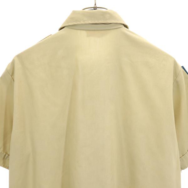 ヴィンテージ USA製 半袖 ボーイスカウトシャツ ベージュ ミリタリー メンズ