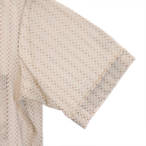 DEBONAIR デボネア 70s ヴィンテージ アンティーク 総柄 半袖 シャツ 14 ベージュ×ブラウン メンズ