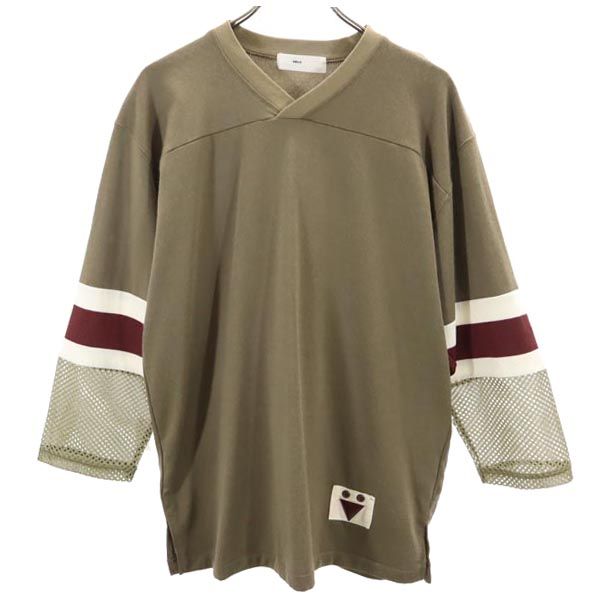 トーガ ビリリース 7分袖 メッシュ スウェット 46 ブラウン系 TOGA VIRILIS メンズ