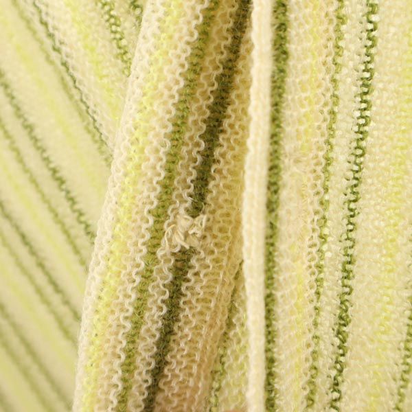 ペンドルトン 60s ヴィンテージ ウール ストライプ柄 長袖 Vネック ニット カーディガン M グリーン系 PENDLETON メンズ