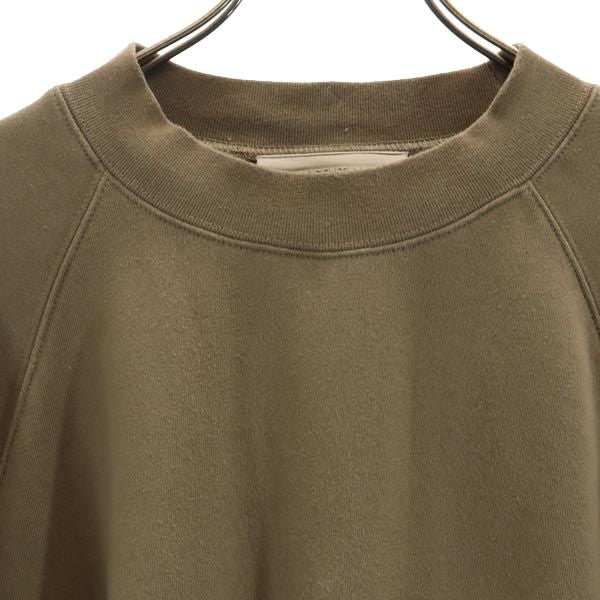ESSENTIALS エッセンシャルズ 長袖 スウェット トレーナー S オリーブ 裏起毛 メンズ