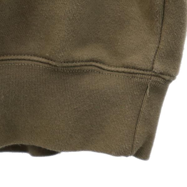 ESSENTIALS エッセンシャルズ 長袖 スウェット トレーナー S オリーブ 裏起毛 メンズ