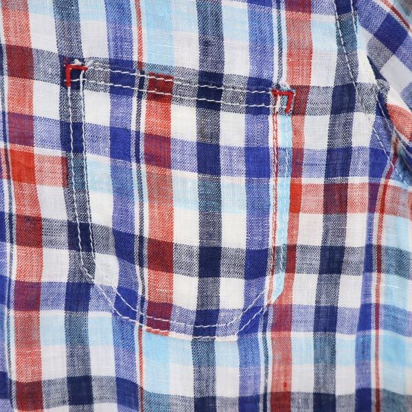 JUNYA WATANABE COMME des GARCONS ジュンヤワタナベコムデギャルソン 2012年 リネン チェック柄 長袖 チェックシャツ XS 青系 メンズ