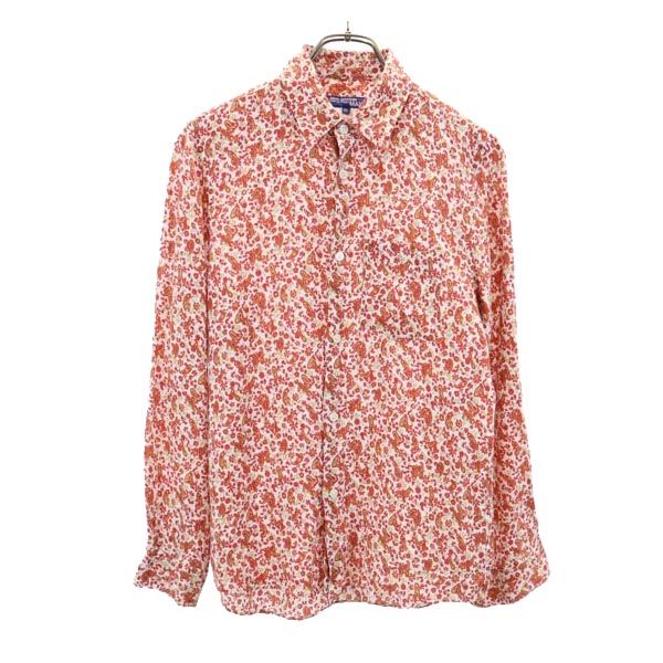 JUNYA WATANABE COMME des GARCONS ジュンヤワタナベコムデギャルソン 2007年 リネン 総柄 長袖 シャツ SS 赤系 メンズ