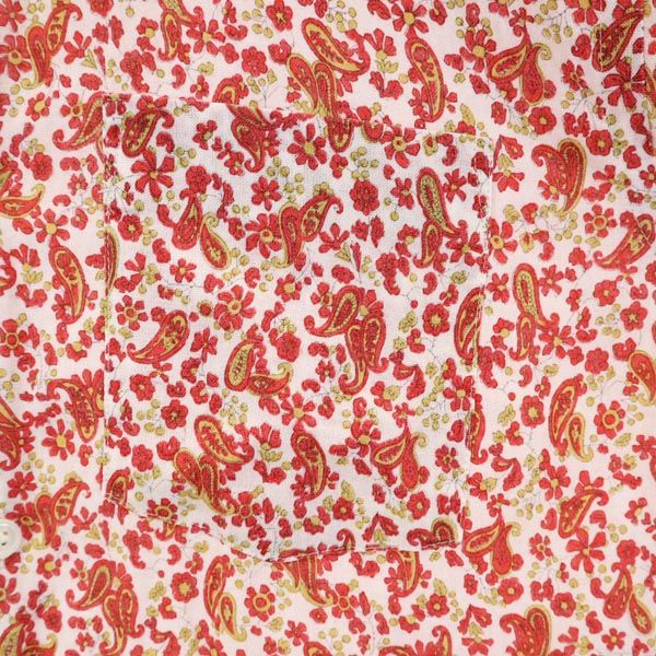 JUNYA WATANABE COMME des GARCONS ジュンヤワタナベコムデギャルソン 2007年 リネン 総柄 長袖 シャツ SS 赤系 メンズ