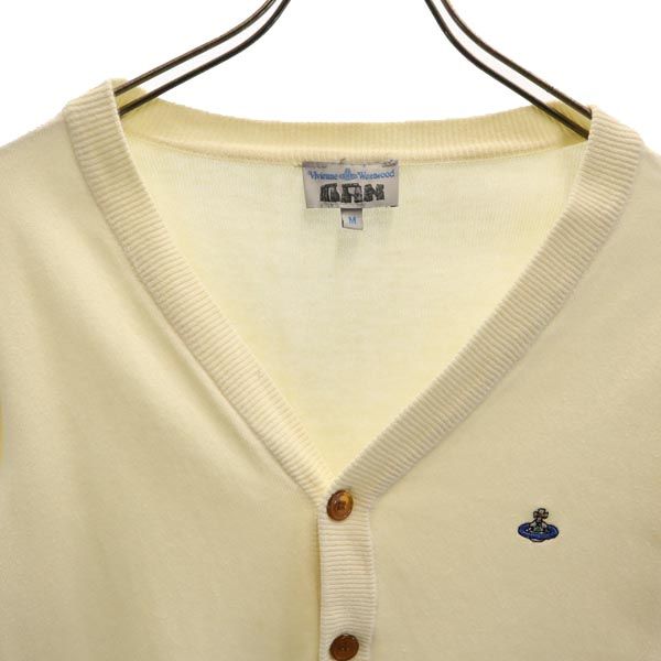 ヴィヴィアンウエストウッド イタリア製 長袖 カーディガン M アイボリー系 Vivienne Westwood メンズ