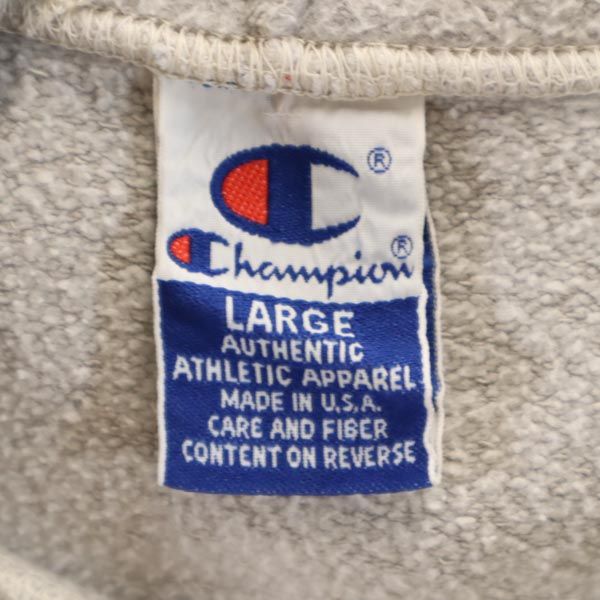 Champion チャンピオン 90s USA製 長袖 スウェットパーカー L グレー系 メンズ