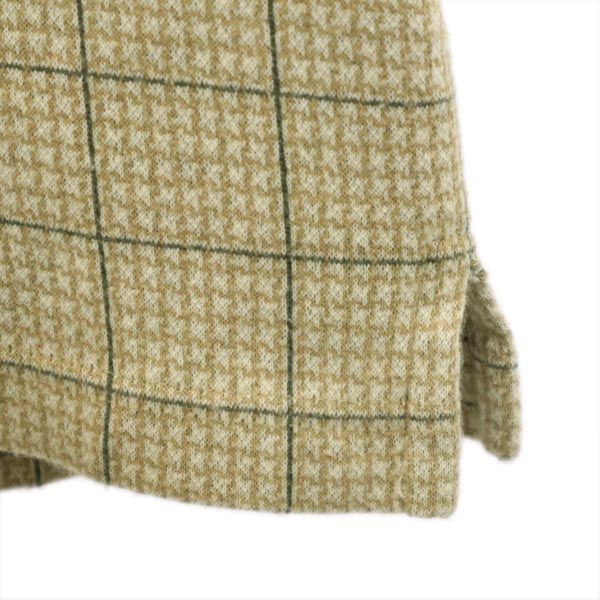 トミーヒルフィガー 千鳥格子 長袖 ポロシャツ M ベージュ系 TOMMY HILFIGER メンズ