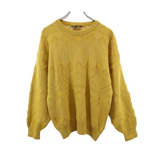 Christian Dior クリスチャンディオール ウール 長袖 ニット L マスタード セーター メンズ