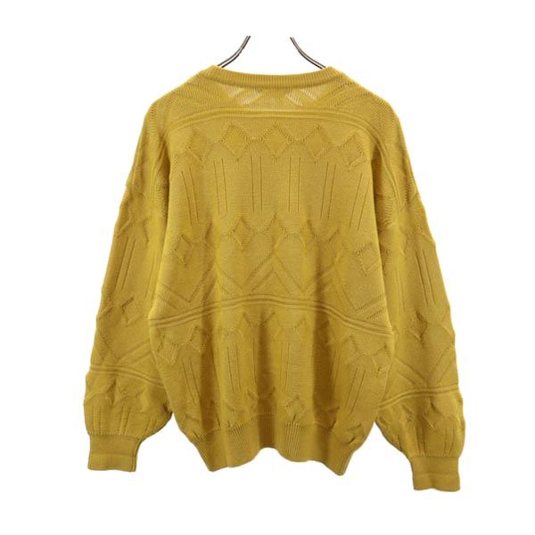 Christian Dior クリスチャンディオール ウール 長袖 ニット L マスタード セーター メンズ