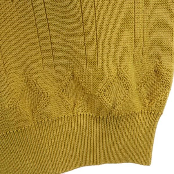 Christian Dior クリスチャンディオール ウール 長袖 ニット L マスタード セーター メンズ