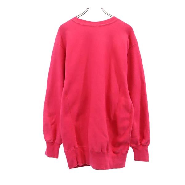 Champion チャンピオン 90s USA製 刺繍タグ 長袖 リバースウィーブ スウェット トレーナー XXL ピンク ビッグサイズ メンズ