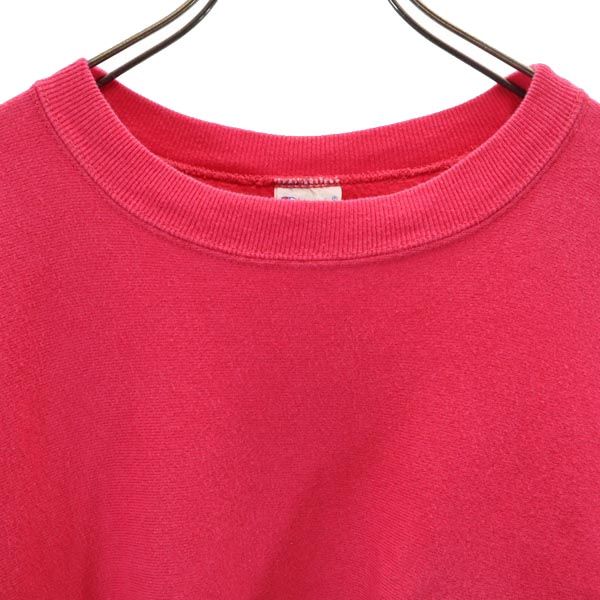Champion チャンピオン 90s USA製 刺繍タグ 長袖 リバースウィーブ スウェット トレーナー XXL ピンク ビッグサイズ メンズ