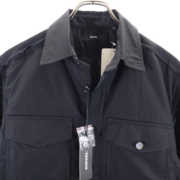 未使用 DIESEL ディーゼル 2WAY バックプリント シャツ ジャケット S ブラック系 メンズ