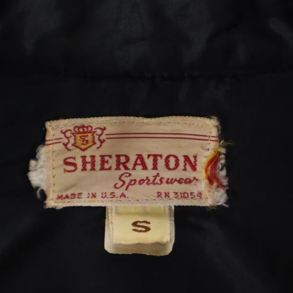 SHERATON シェラトン 70s USA製 ヴィンテージ 長袖 チェックシャツ S オレンジ系 メンズ