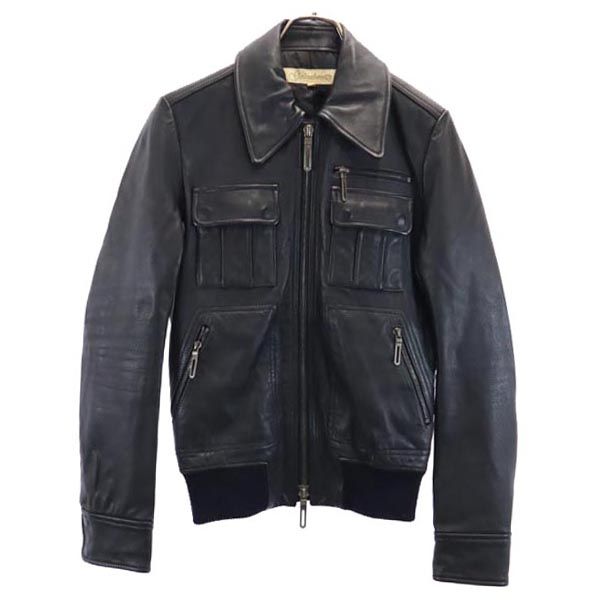 GalaabenD ガラアーベント 牛革 レザージャケット M ブラック系 本皮 メンズ