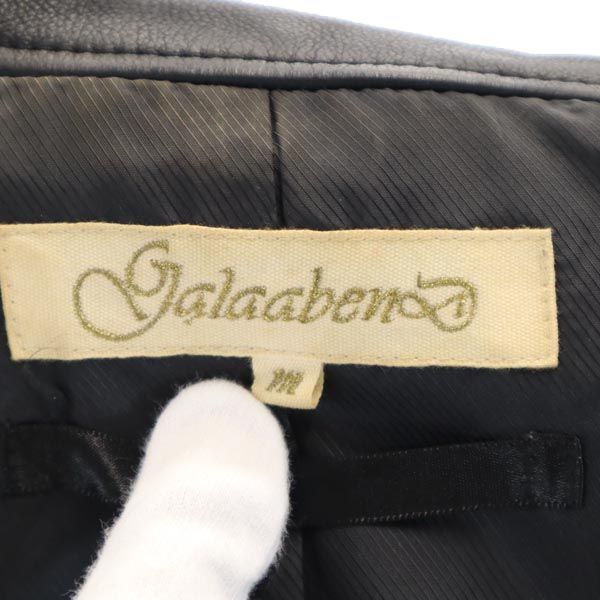 GalaabenD ガラアーベント 牛革 レザージャケット M ブラック系 本皮 メンズ