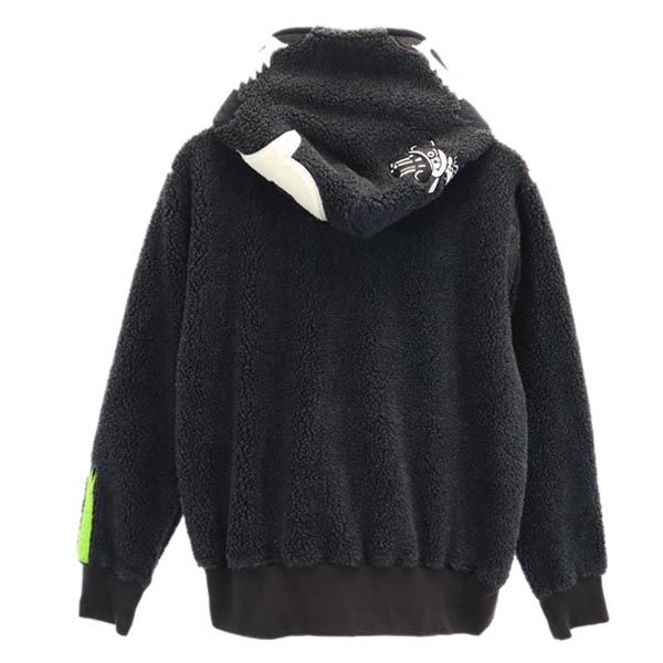 A BATHING APE アベイシングエイプ ボア パンダ ジップパーカー S グレー系 メンズ