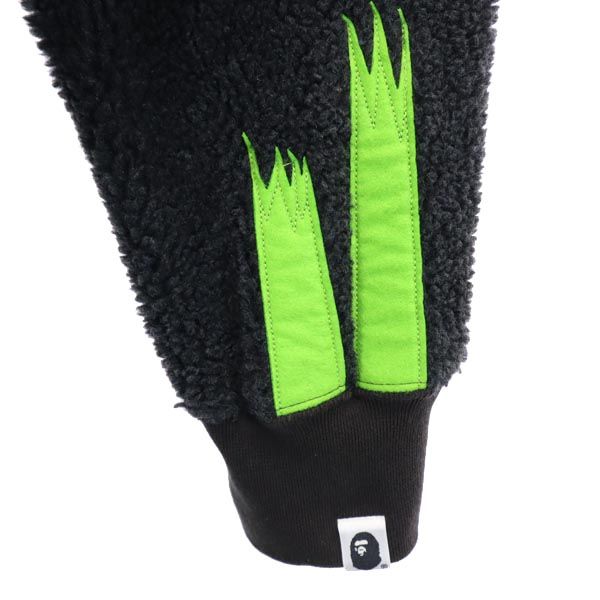 A BATHING APE アベイシングエイプ ボア パンダ ジップパーカー S グレー系 メンズ