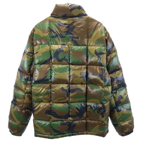STUSSY ステューシー 迷彩柄 ダウンジャケット M カーキ系 メンズ