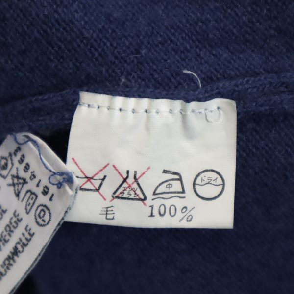 クリスチャンディオール ムッシュ 90s イタリア製 オールド 長袖 ウール セーター ブルー系 Christian Dior MONSIEUR ニット メンズ