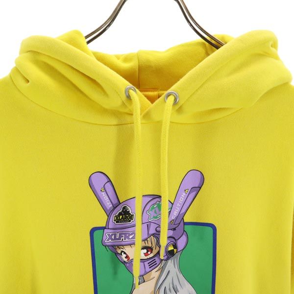 FR2 エフアールツー エクストララージ プリント 長袖 スウェットパーカー L イエロー系 X-LARGE 裏起毛 メンズ