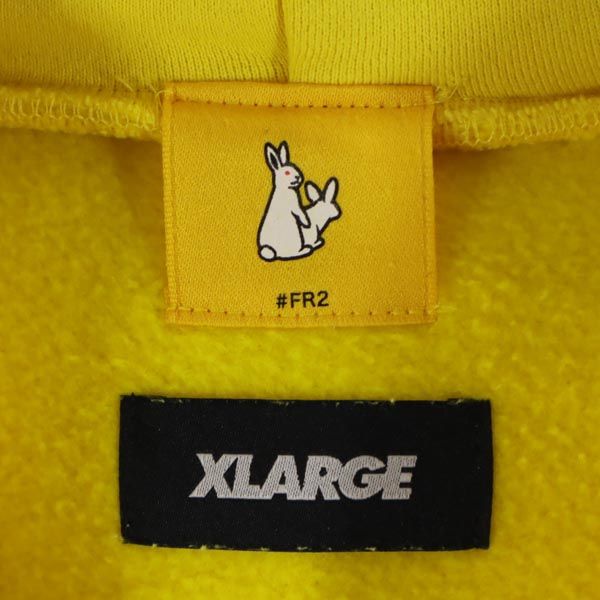 FR2 エフアールツー エクストララージ プリント 長袖 スウェットパーカー L イエロー系 X-LARGE 裏起毛 メンズ
