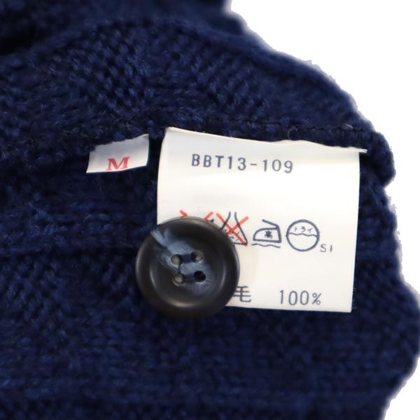 Burberrys バーバリーズ 90s ウール オールド 長袖 ニット カーディガン M ネイビー系 メンズ