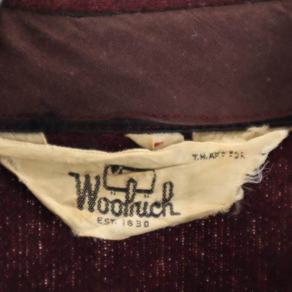 WOOLRICH ウールリッチ 60s 70s ヴィンテージ 白タグ 長袖 シャツ L ブラウン系 メンズ