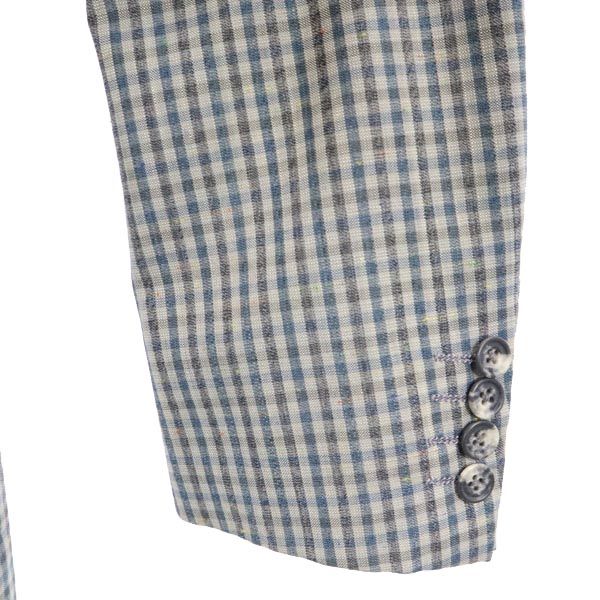 Burberrys バーバリーズ 90s オールド チェック柄 ウール テーラードジャケット 175A6 グレー系 メンズ