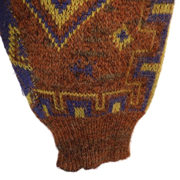 LANVIN ランバン 80s 90s イタリア製 オールド 総柄 長袖 セーター ブラウン系 ニット メンズ