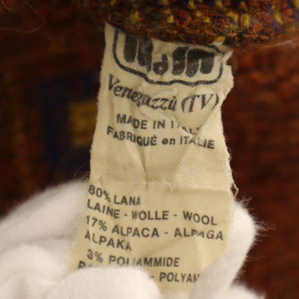 LANVIN ランバン 80s 90s イタリア製 オールド 総柄 長袖 セーター ブラウン系 ニット メンズ